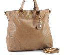 Authentic PRADA 2Way Shoulder Tote Hand Bag Leather Beige 1456D on Sale