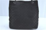 Authentic GUCCI Shoulder Tote Bag GG Canvas Leather 109141 Black H9451 Discount