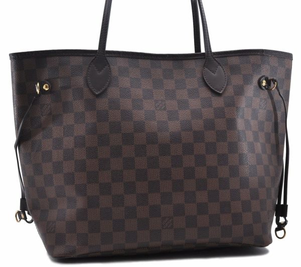 Authentic LOUIS VUITTON Damier Neverfull MM Tote Bag N51105 LV 8439A Online Sale