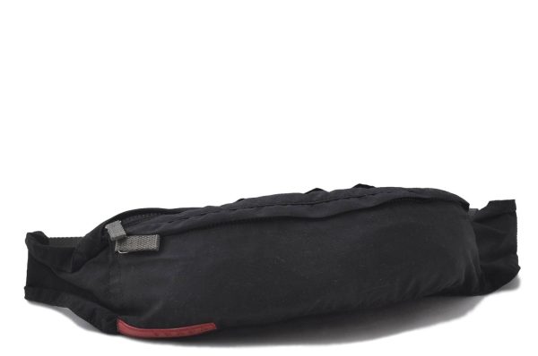 Authentic PRADA Sports Polyester Bum Body Waist Bag Black 1415D Supply