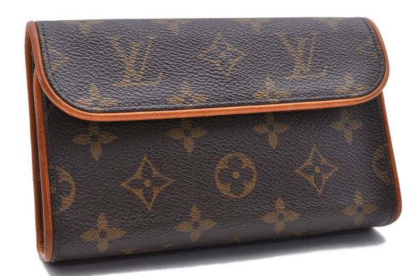 Auth Louis Vuitton Monogram Pochette Florentine Pouch Waist Bag M51855 LV 0717D Sale