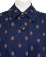 Navy and Brown Polka Dot Spring Weight Coat Supply