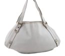 Authentic GUCCI Abbey Shoulder Tote Bag Purse Leather 130736 White 0589D Cheap