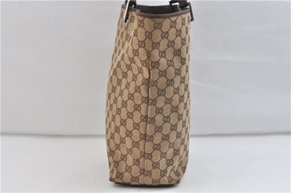 Authentic GUCCI Shoulder Tote Bag GG Canvas Leather 31243 Brown 0515D For Discount