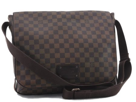 Auth Louis Vuitton Damier Brooklyn MM Shoulder Cross Body Bag N51211 LV 1115D Fashion