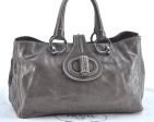 Authentic PRADA Leather Hand Tote Gray H9385 Online