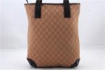 Authentic GUCCI Shoulder Tote Bag GG Canvas Leather 28892 Brown Beige 2144D Cheap