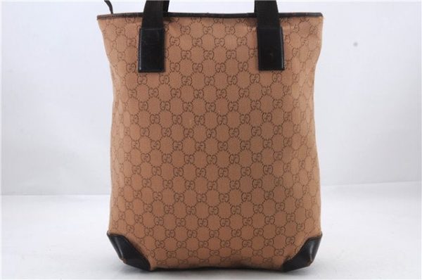 Authentic GUCCI Shoulder Tote Bag GG Canvas Leather 28892 Brown Beige 2144D Cheap