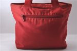 Authentic PRADA Nylon Leather Shoulder Tote Bag Red 2379D Online Hot Sale