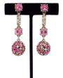 Pink Rhinestone Lariat & Earring Set Fashion