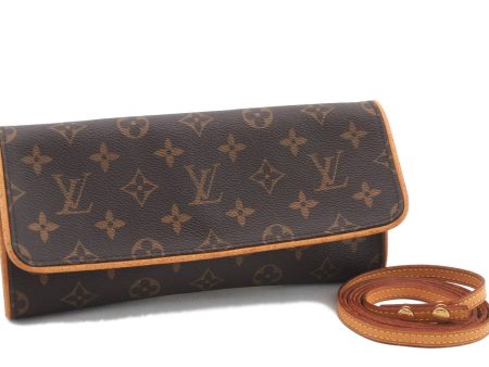 Authentic LOUIS VUITTON Monogram Pochette Twin GM Shoulder Pouch M51852 LV H4382 Hot on Sale