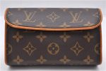 Auth Louis Vuitton Monogram Pochette Florentine Pouch Waist Bag M51855 LV 1340D Fashion