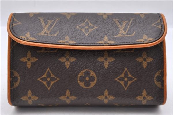 Auth Louis Vuitton Monogram Pochette Florentine Pouch Waist Bag M51855 LV 1340D Fashion