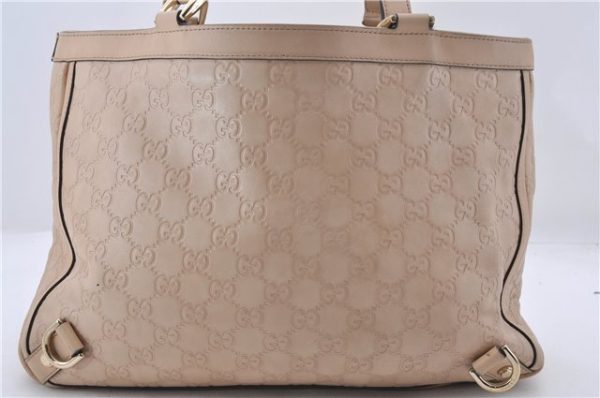 Authentic GUCCI Guccissima Abbey Leather Shoulder GG Tote Bag 170004 Beige 1559D Supply