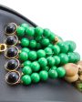 Green & Brown Multi Strand Beaded Necklace Fashion