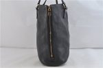 Authentic PRADA Leather Shoulder Tote Bag Black 1193D Fashion