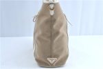 Authentic PRADA Canvas Leather 2Way Shoulder Tote Bag BR4581 Beige White H9533 Sale