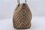 GUCCI Sherry Line Shoulder Tote Bag GG Canvas Leather 139260 Brown Ivory 2070D Cheap