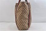 GUCCI Web Sherry Line Shoulder Tote Bag GG Canvas Leather 189669 Brown 1517D Sale