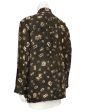 Brown Printed Silk Jacket Fashion