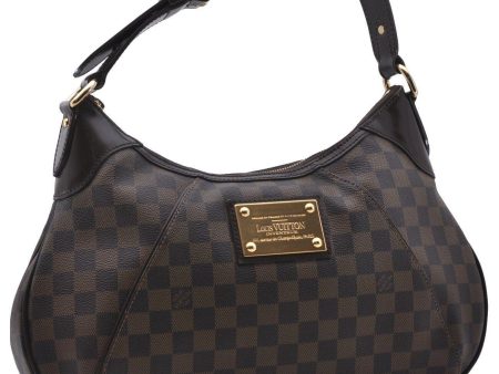 Authentic LOUIS VUITTON Damier Canvas Thames PM Shoulder Bag N48180 LV 1342B Online now