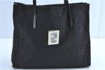 Authentic FENDI Zucca Shoulder Tote Bag Nylon Leather Black H9633 Cheap