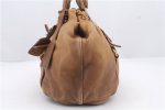 Authentic PRADA Leather 2Way Shoulder Hand Tote Bag Beige Brown 2147D Online Hot Sale