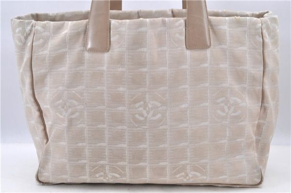 Authentic CHANEL New Travel Line Shoulder Tote Bag Nylon Leather Beige H9276 Online Sale