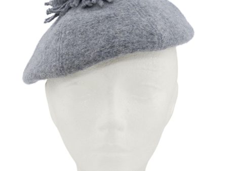 Grey Wool Beret Online now