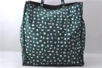 Authentic PRADA Nylon Leather Shoulder Tote Bag Green White 1199D Hot on Sale