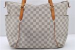 Authentic Louis Vuitton Damier Azur Totally MM Tote Bag N51262 LV 1083D Online now