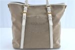 Authentic PRADA Canvas Leather 2Way Shoulder Tote Bag BR4581 Beige White H9533 Sale