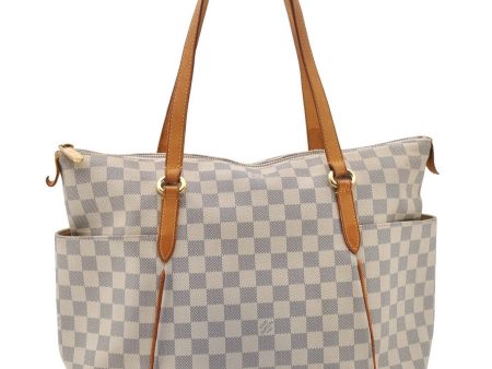 Authentic Louis Vuitton Damier Azur Totally MM Tote Bag N51262 LV 1083D Online now