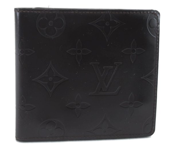 Auth Louis Vuitton Monogram Glace Portefeuille Compact Wallet M66490 Brown 9527C Discount