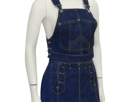 Denim Bib and Mini Skirt Online now