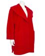 Red Wool Swing Coat Discount