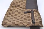 Authentic GUCCI Waist Body Bag GG Canvas Leather 28566 Brown H9208 on Sale