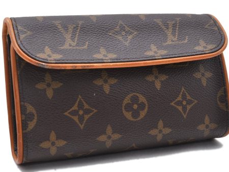 Auth Louis Vuitton Monogram Pochette Florentine Pouch Waist Bag M51855 LV 0660D on Sale