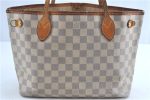 Authentic Louis Vuitton Damier Azur Neverfull PM Tote Bag N51110 LV G2571 For Sale