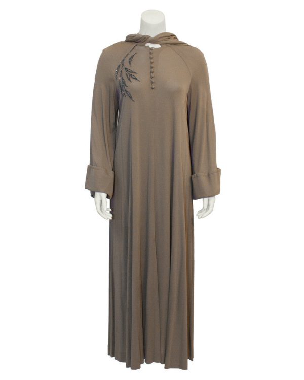 Brown Mocha Gown with Hood Online Sale