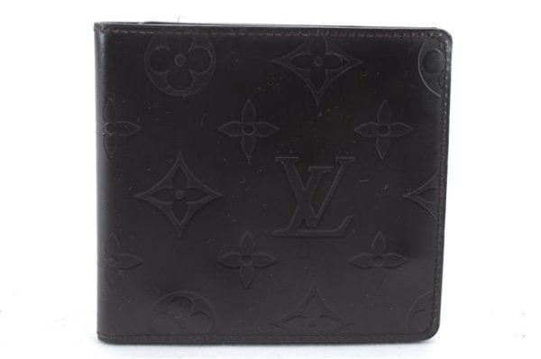 Auth Louis Vuitton Monogram Glace Portefeuille Compact Wallet M66490 Brown 9527C Discount