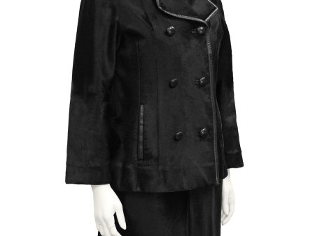 Black Pony Hair Dress and Jacket Set Supply