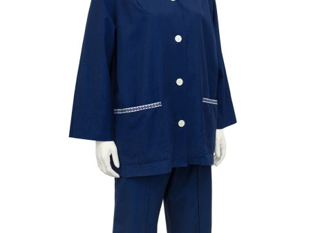 Blue Indigo Cotton Ensemble Hot on Sale