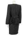 Black Silk Pinstriped Day Dress Online