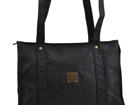 Authentic MCM PVC Vintage Shoulder Tote Bag Black 2093D Online Sale