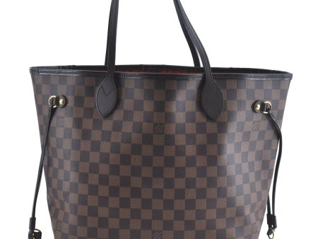 Authentic Louis Vuitton Damier Neverfull MM Tote Bag N51105 LV G8341 Fashion