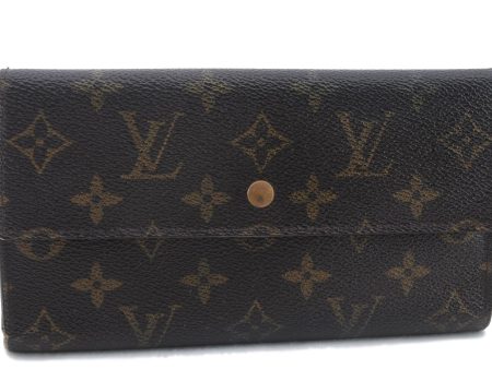 Auth Louis Vuitton Monogram Portefeuille International Wallet M61217 LV 0405D Online now