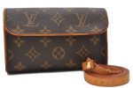 Auth Louis Vuitton Monogram Pochette Florentine Pouch Waist Bag M51855 LV 2244D For Discount