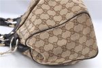 Authentic GUCCI Sukey Hand Tote Bag GG Canvas Leather 211944 Brown 0814C Sale