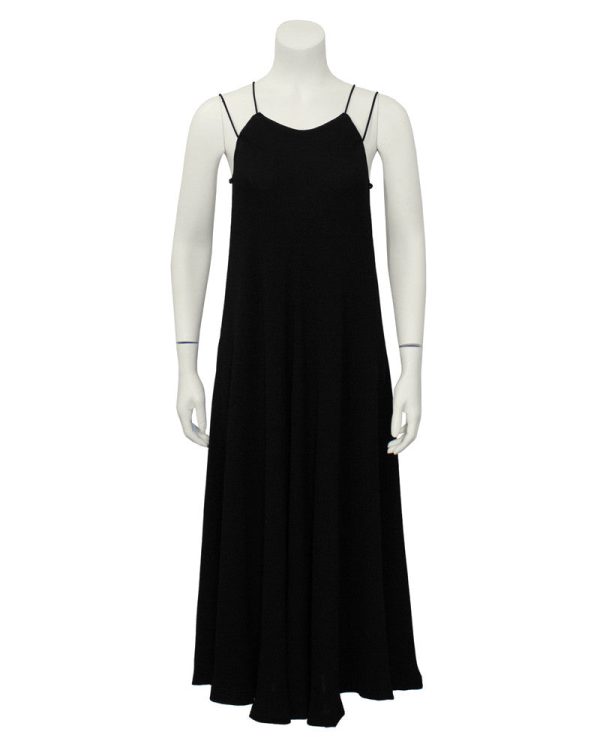 Black Double Strap Evening Dress Discount